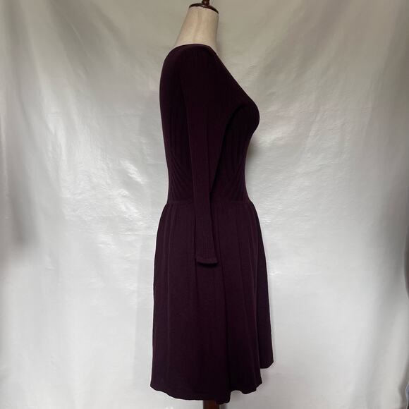 American Eagle Ribbed Knit Dress M Y2K Whimsigoth Preppy Pointelle Dark Academia - Picture 3 of 15